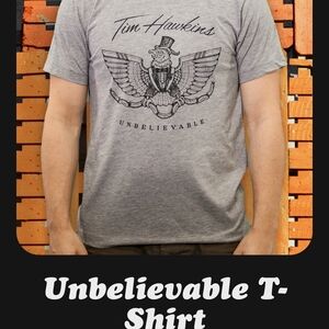 Gray Short Sleeve Tee with Vintage Graphic